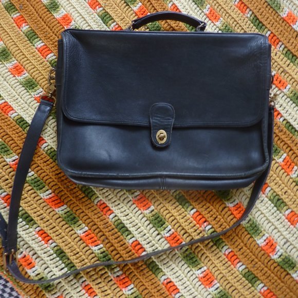 Vintage Black Coach Briefcase - Picture 5 of 13